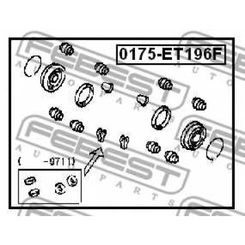 Ремкомплект тормозного суппорта FEBEST 0175-ET196F-1