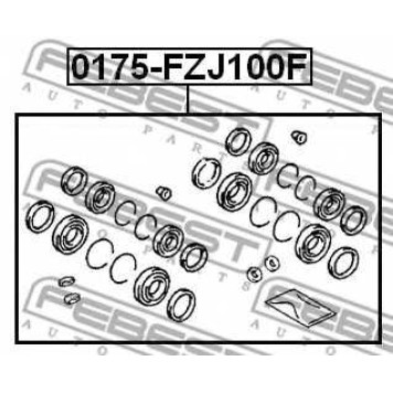 Ремкомплект тормозного суппорта FEBEST 0175-FZJ100F-1