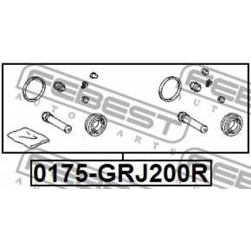 Ремкомплект тормозного суппорта FEBEST 0175-GRJ200R-1