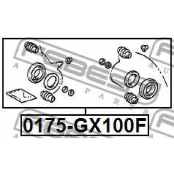 Ремкомплект тормозного суппорта FEBEST 0175-GX100F-1