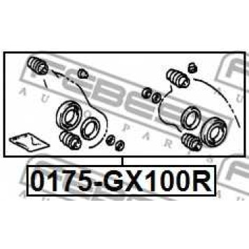Ремкомплект тормозного суппорта FEBEST 0175-GX100R-1