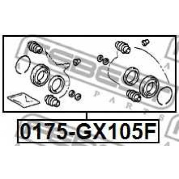 Ремкомплект тормозного суппорта FEBEST 0175-GX105F-1