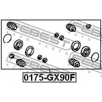 Ремкомплект тормозного суппорта FEBEST 0175-GX90F-1