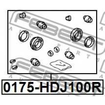 Ремкомплект тормозного суппорта FEBEST 0175-HDJ100R-1