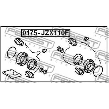Ремкомплект тормозного суппорта FEBEST 0175-JZX110F-1