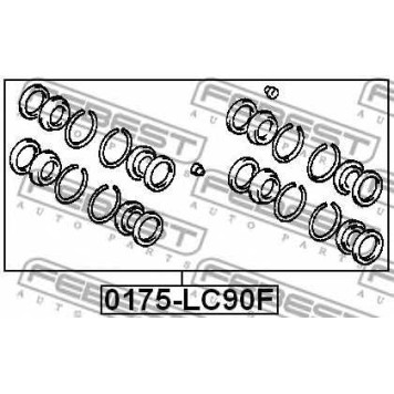 Ремкомплект тормозного суппорта FEBEST 0175-LC90F-1