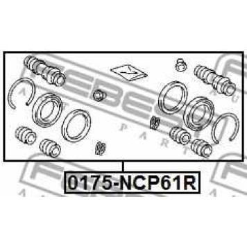 Ремкомплект тормозного суппорта FEBEST 0175-NCP61R-1
