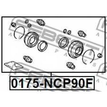 Ремкомплект тормозного суппорта FEBEST 0175-NCP90F-1