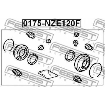 Ремкомплект тормозного суппорта FEBEST 0175-NZE120F-1