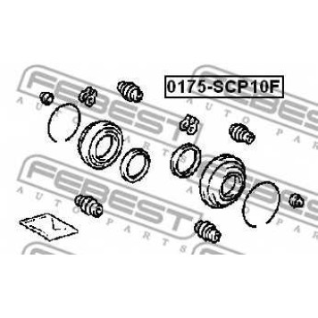Ремкомплект тормозного суппорта FEBEST 0175-SCP10F-1