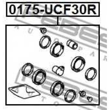 Ремкомплект тормозного суппорта FEBEST 0175-UCF30R-1