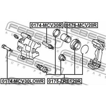 Ремкомплект тормозного суппорта FEBEST 0175-ZRE120R-1
