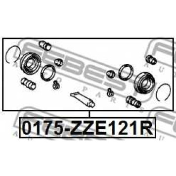 Ремкомплект тормозного суппорта FEBEST 0175-ZZE121R-1