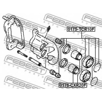 Поршень корпуса скобы тормоза FEBEST 0176-CXR20F-1