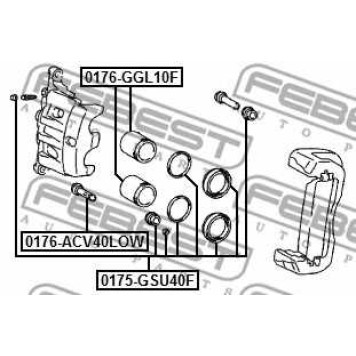 Поршень корпуса скобы тормоза FEBEST 0176-GGL10F-1