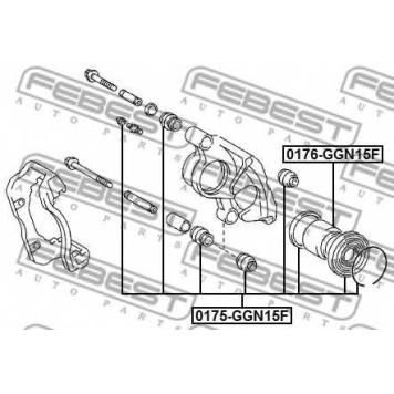 Поршень корпуса скобы тормоза FEBEST 0176-GGN15F-1