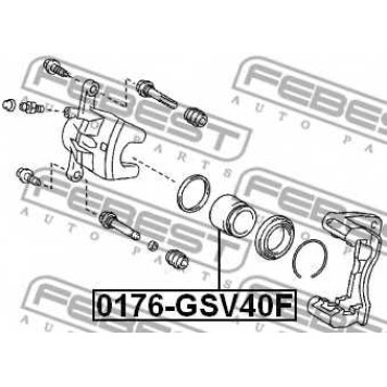 Поршень корпуса скобы тормоза FEBEST 0176-GSV40F-1