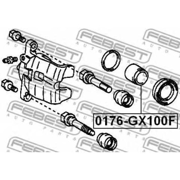 Поршень корпуса скобы тормоза FEBEST 0176-GX100F-1