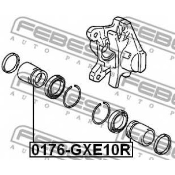 Поршень корпуса скобы тормоза FEBEST 0176-GXE10R-1