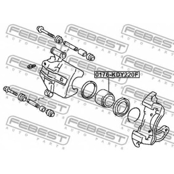 Поршень корпуса скобы тормоза FEBEST 0176-KDY220F-1