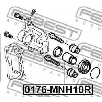 Поршень корпуса скобы тормоза FEBEST 0176-MNH10R-1