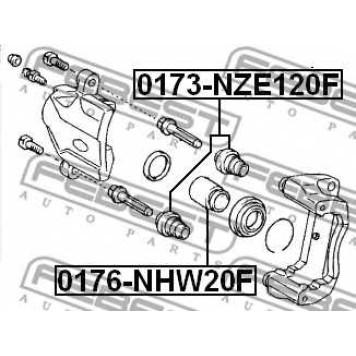 Поршень корпуса скобы тормоза FEBEST 0176-NHW20F-1