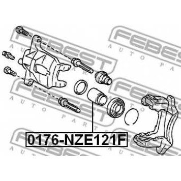 Поршень корпуса скобы тормоза FEBEST 0176-NZE121F-1