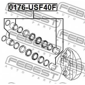 Поршень корпуса скобы тормоза FEBEST 0176-USF40F-1