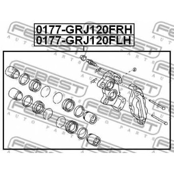Тормозной суппорт FEBEST 0177-GRJ120FLH-1