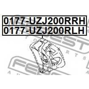 Тормозной суппорт FEBEST 0177-UZJ200RLH-1