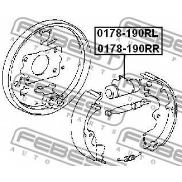 Колесный тормозной цилиндр FEBEST 0178-190RR-1