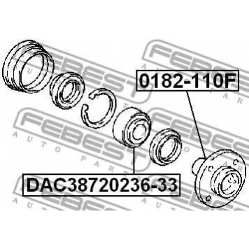 Ступица колеса FEBEST 0182-110F-1