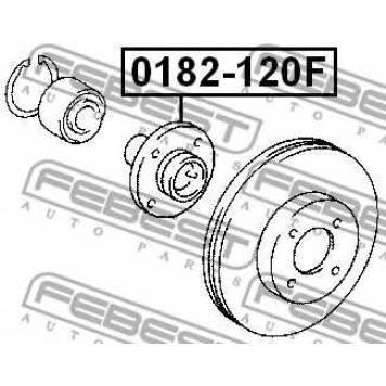 Ступица колеса FEBEST 0182-120F-1