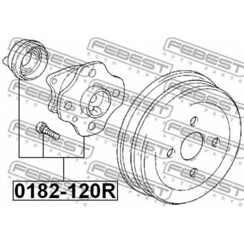 Ступица колеса FEBEST 0182-120R-1