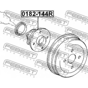 Ступица колеса FEBEST 0182-144R-1