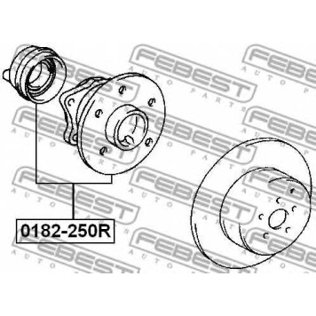 Ступица колеса FEBEST 0182-250R-1