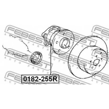 Ступица колеса FEBEST 0182-255R-1