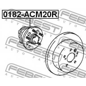 Ступица колеса FEBEST 0182-ACM20R-1
