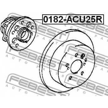 Ступица колеса FEBEST 0182-ACU25R-1