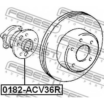 Ступица колеса FEBEST 0182-ACV36R-1