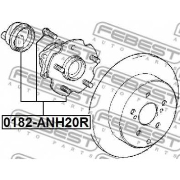 Ступица колеса FEBEST 0182-ANH20R-1