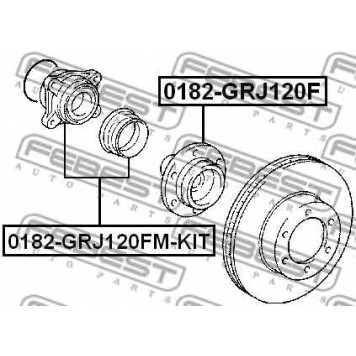 Ступица колеса FEBEST 0182-GRJ120FM-KIT-1