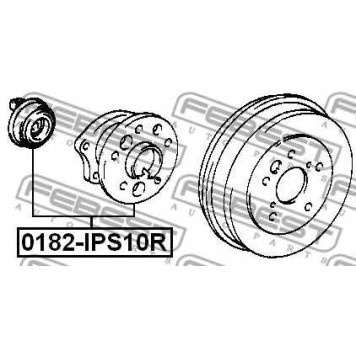 Ступица колеса FEBEST 0182-IPS10R-1