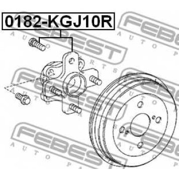 Ступица колеса FEBEST 0182-KGJ10R-1