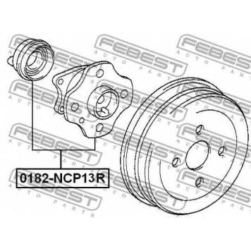 Ступица колеса FEBEST 0182-NCP13R-1