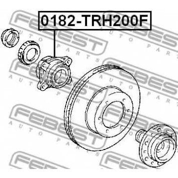 Ступица колеса FEBEST 0182-TRH200F-1