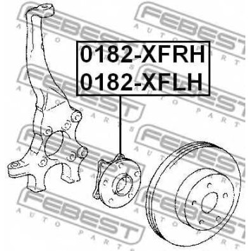 Ступица колеса FEBEST 0182-XFRH-1
