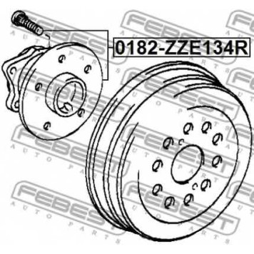 Ступица колеса FEBEST 0182-ZZE134R-1