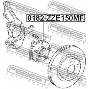 Ступица колеса FEBEST 0182-ZZE150MF-1