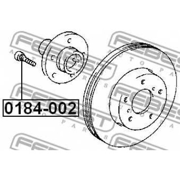 Болт крепления колеса FEBEST 0184-002-1